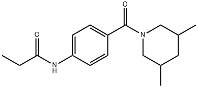 N-{4-[(3,5-dimethylpiperidin-1-yl)carbonyl]phenyl}propanamide Struktur