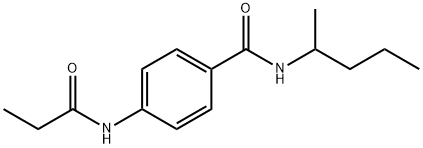 N-(pentan-2-yl)-4-(propanoylamino)benzamide Struktur