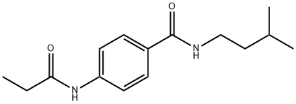 N-(3-methylbutyl)-4-(propanoylamino)benzamide Struktur