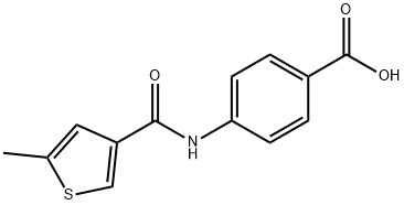 4-(5-methylthiophene-3-carboxamido)benzoic acid Struktur