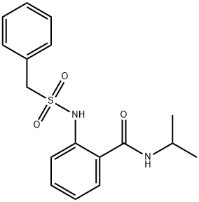 2-[(benzylsulfonyl)amino]-N-(propan-2-yl)benzamide Struktur