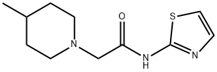 2-(4-methyl-1-piperidinyl)-N-(1,3-thiazol-2-yl)acetamide Struktur