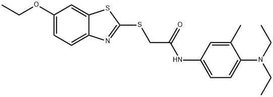 N-[4-(diethylamino)-3-methylphenyl]-2-[(6-ethoxy-1,3-benzothiazol-2-yl)sulfanyl]acetamide Struktur