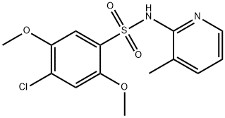 4-chloro-2,5-dimethoxy-N-(3-methylpyridin-2-yl)benzenesulfonamide Struktur