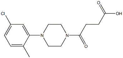 4-(4-(5-chloro-2-methylphenyl)piperazin-1-yl)-4-oxobutanoic acid Struktur