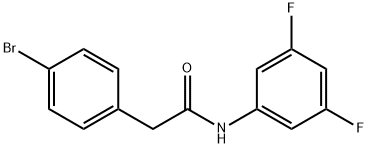 2-(4-bromophenyl)-N-(3,5-difluorophenyl)acetamide Struktur