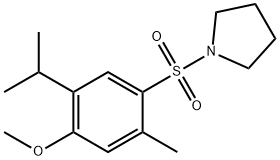 2-isopropyl-5-methyl-4-(1-pyrrolidinylsulfonyl)phenyl methyl ether Struktur