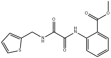 methyl 2-(2-oxo-2-((thiophen-2-ylmethyl)amino)acetamido)benzoate Struktur