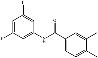 N-(3,5-difluorophenyl)-3,4-dimethylbenzamide Struktur