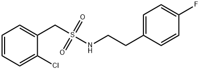 1-(2-chlorophenyl)-N-[2-(4-fluorophenyl)ethyl]methanesulfonamide Struktur