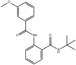 N-tert-butyl-2-{[(3-methoxyphenyl)carbonyl]amino}benzamide Struktur