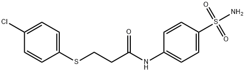 3-[(4-chlorophenyl)sulfanyl]-N-(4-sulfamoylphenyl)propanamide Struktur
