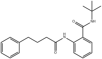 N-tert-butyl-2-[(4-phenylbutanoyl)amino]benzamide Struktur