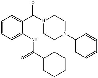 N-{2-[(4-phenylpiperazin-1-yl)carbonyl]phenyl}cyclohexanecarboxamide Struktur