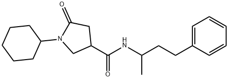 1-cyclohexyl-5-oxo-N-(4-phenylbutan-2-yl)pyrrolidine-3-carboxamide Struktur