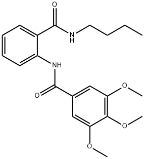 N-[2-(butylcarbamoyl)phenyl]-3,4,5-trimethoxybenzamide Struktur