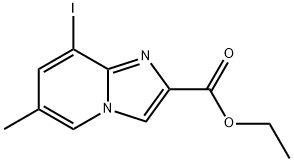 8-Iodo-6-methyl-imidazo[1,2-a]pyridine-2-carboxylic acid ethyl ester Struktur