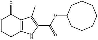 cyclooctyl 3-methyl-4-oxo-4,5,6,7-tetrahydro-1H-indole-2-carboxylate Struktur