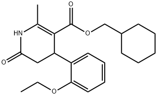 cyclohexylmethyl 4-(2-ethoxyphenyl)-2-methyl-6-oxo-1,4,5,6-tetrahydropyridine-3-carboxylate Struktur