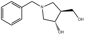 (3S,4S)-1-benzyl-4-(hydroxymethyl)pyrrolidin-3-ol Struktur