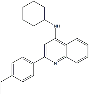 N-CYCLOHEXYL-2-(4-ETHYLPHENYL)-4-QUINOLINAMINE Struktur