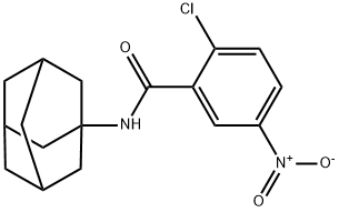 2-chloro-5-nitro-N-(tricyclo[3.3.1.1~3,7~]dec-1-yl)benzamide Struktur