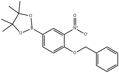 [2-nitro-4-(4,4,5,5-tetramethyl-[1,3,2]dioxaborolan-2-yl)-phenyl]-carbamic acid tert-butyl ester Struktur