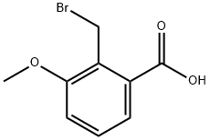 2-Bromomethyl-3-methoxy-benzoic acid Struktur