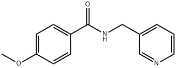 4-methoxy-N-(pyridin-3-ylmethyl)benzamide Struktur