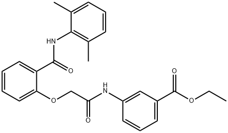 ethyl 3-[({2-[(2,6-dimethylanilino)carbonyl]phenoxy}acetyl)amino]benzoate Struktur