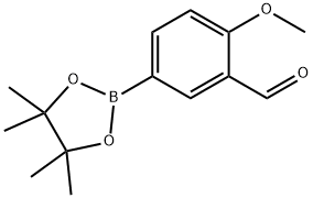 2-methoxy-5-(tetramethyl-1,3,2-dioxaborolan-2-yl)benzaldehyde Struktur