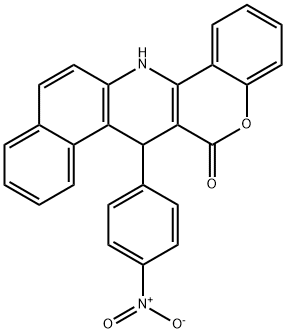 7-(4-nitrophenyl)-7,14-dihydro-6H-benzo[f]chromeno[4,3-b]quinolin-6-one Struktur