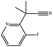 2-(3-fluoropyridin-2-yl)-2-methylpropanenitrile Struktur