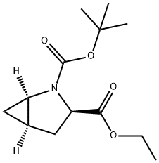 ethyl (1r,3r,5r)-2-boc-2-azabicyclo[3.1.0]hexane-3-carboxylate Struktur