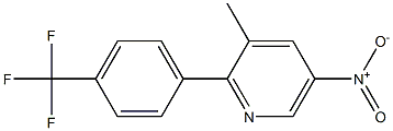 3-methyl-5-nitro-2-(4-(trifluoromethyl)phenyl)pyridine Struktur