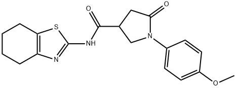 1-(4-methoxyphenyl)-5-oxo-N-(4,5,6,7-tetrahydro-1,3-benzothiazol-2-yl)pyrrolidine-3-carboxamide Struktur