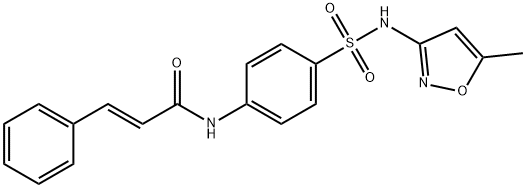 (2E)-N-{4-[(5-methyl-1,2-oxazol-3-yl)sulfamoyl]phenyl}-3-phenylprop-2-enamide Struktur