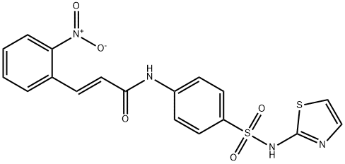 (2E)-3-(2-nitrophenyl)-N-[4-(1,3-thiazol-2-ylsulfamoyl)phenyl]prop-2-enamide Struktur