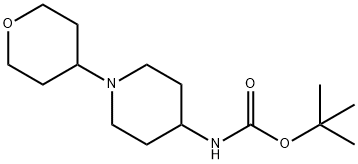 tert-butyl 1-(tetrahydro-2H-pyran-4-yl)piperidin-4-ylcarbamate Struktur