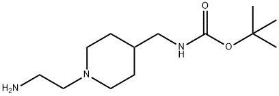 [1-(2-Amino-ethyl)-piperidin-4-ylmethyl]-carbamic acid tert-butyl ester Struktur