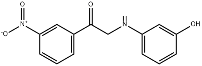 2-((3-Hydroxyphenyl)amino)-1-(3-nitrophenyl)ethanone Struktur