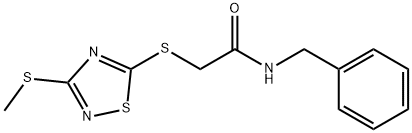 N-benzyl-2-{[3-(methylsulfanyl)-1,2,4-thiadiazol-5-yl]sulfanyl}acetamide Struktur