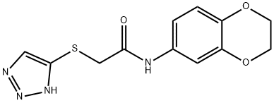 N-(2,3-dihydro-1,4-benzodioxin-6-yl)-2-(1H-1,2,3-triazol-5-ylsulfanyl)acetamide Struktur