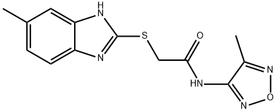 2-[(5-methyl-1H-benzimidazol-2-yl)sulfanyl]-N-(4-methyl-1,2,5-oxadiazol-3-yl)acetamide Struktur