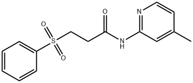 N-(4-methylpyridin-2-yl)-3-(phenylsulfonyl)propanamide Struktur