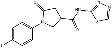 1-(4-fluorophenyl)-5-oxo-N-(1,3,4-thiadiazol-2-yl)pyrrolidine-3-carboxamide Struktur