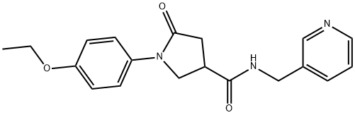 1-(4-ethoxyphenyl)-5-oxo-N-(pyridin-3-ylmethyl)pyrrolidine-3-carboxamide Struktur