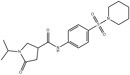 5-oxo-N-[4-(piperidin-1-ylsulfonyl)phenyl]-1-(propan-2-yl)pyrrolidine-3-carboxamide Struktur