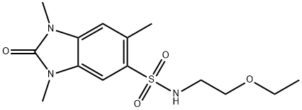 N-(2-ethoxyethyl)-1,3,6-trimethyl-2-oxo-2,3-dihydro-1H-benzimidazole-5-sulfonamide Struktur