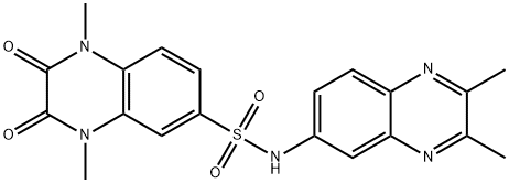 N-(2,3-dimethylquinoxalin-6-yl)-1,4-dimethyl-2,3-dioxo-1,2,3,4-tetrahydroquinoxaline-6-sulfonamide Struktur